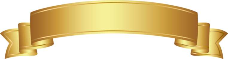 bandera de la cinta de oro png
