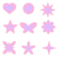 conjunto borrão ano 2000 aura forma rosa, roxo. abstrato borrado gradiente forma, psicodélico estético elementos, colorida suave holográfico gradiente. geométrico Formato com embaçamento png