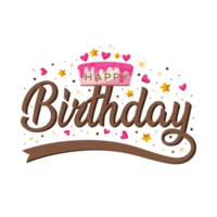Happy Birthday Png Typography Or Greeting Card Design