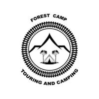 Forest Camp Logo Design, Outdoor logo, Adventure logo template vector