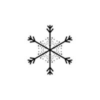 icono de vector de copo de nieve