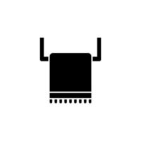 Hanger, towel, bathroom vector icon