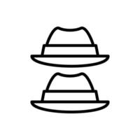 sombrero, ropa vector icono
