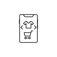 Smartphone online shopping vector icon