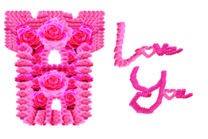 decoration color pink for love element png