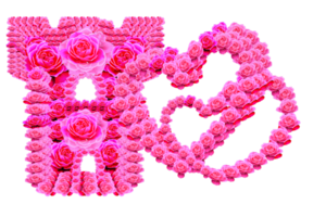 decorazione colore rosa per amore elemento png