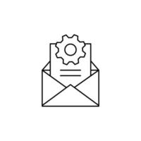 Email, gear, send vector icon