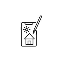 Smartphone drawing vector icon