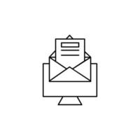 Email, computer, send vector icon