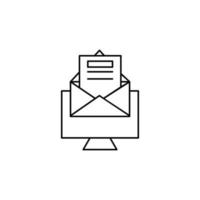 Email, computer, send vector icon