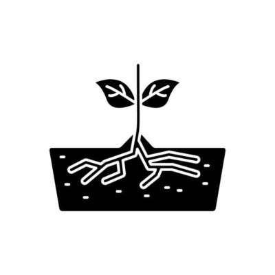 Soil ground plant vector icon