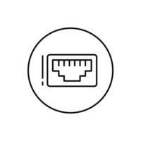 Ethernet, connector vector icon