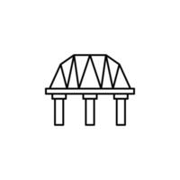 Bridge railway vector icon
