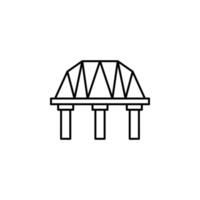 Bridge railway vector icon