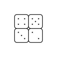 Dice, casino vector icon