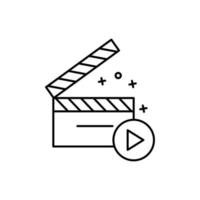 Board, cinema, film vector icon