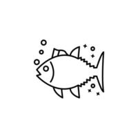 Fish sea water animal vector icon