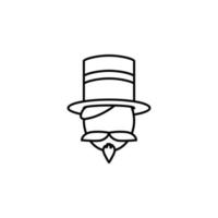 Magician, magic man vector icon