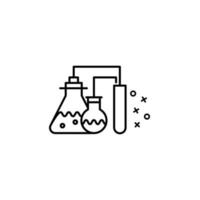 Chemical lab flask vector icon