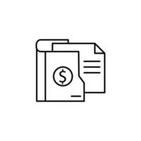 financial documents folder vector icon