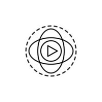 augmented reality, technology, virtual reality, streaming vector icon