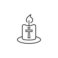 vela, cristiandad vector icono