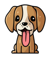 cute dog with its tongue out png