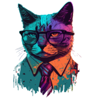 Katze tragen Brille png