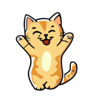 carino gatto sorridente png