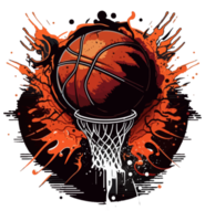 une claquer tremper de Couleur le vibrant basketball png