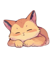 cute kawaii cat sleeping png