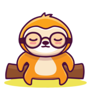 cute sloth illustration png