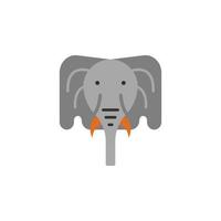 elephant, mammal, zoo vector icon