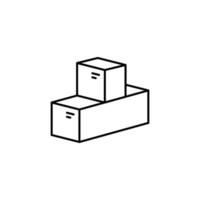 Box closed vector icon