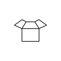 Box opened vector icon