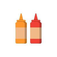 Ketchup mustard color vector icon