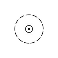 punteado circulo campo contorno vector icono