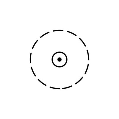 dotted circle field outline vector icon