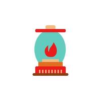 lantern, candle, camping vector icon