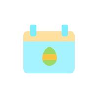 Calendar egg Easter color vector icon