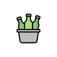 Ice box, Beers vector icon