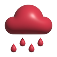 pluie 3d icône png