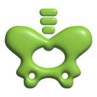 3d Symbol von Schädel Knochen png