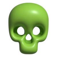 3d icono de cráneo hueso png