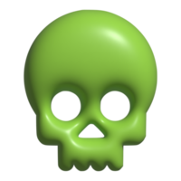 3d icon of skull bone png