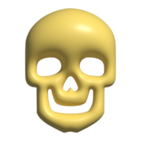 3d icono de cráneo png