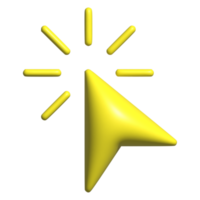 3d icon of cursor pointer png