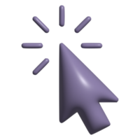 3d icono de cursor puntero png