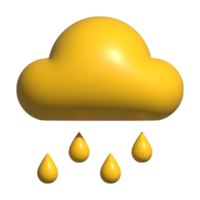 pluie 3d icône png