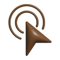 3d icono de cursor puntero png